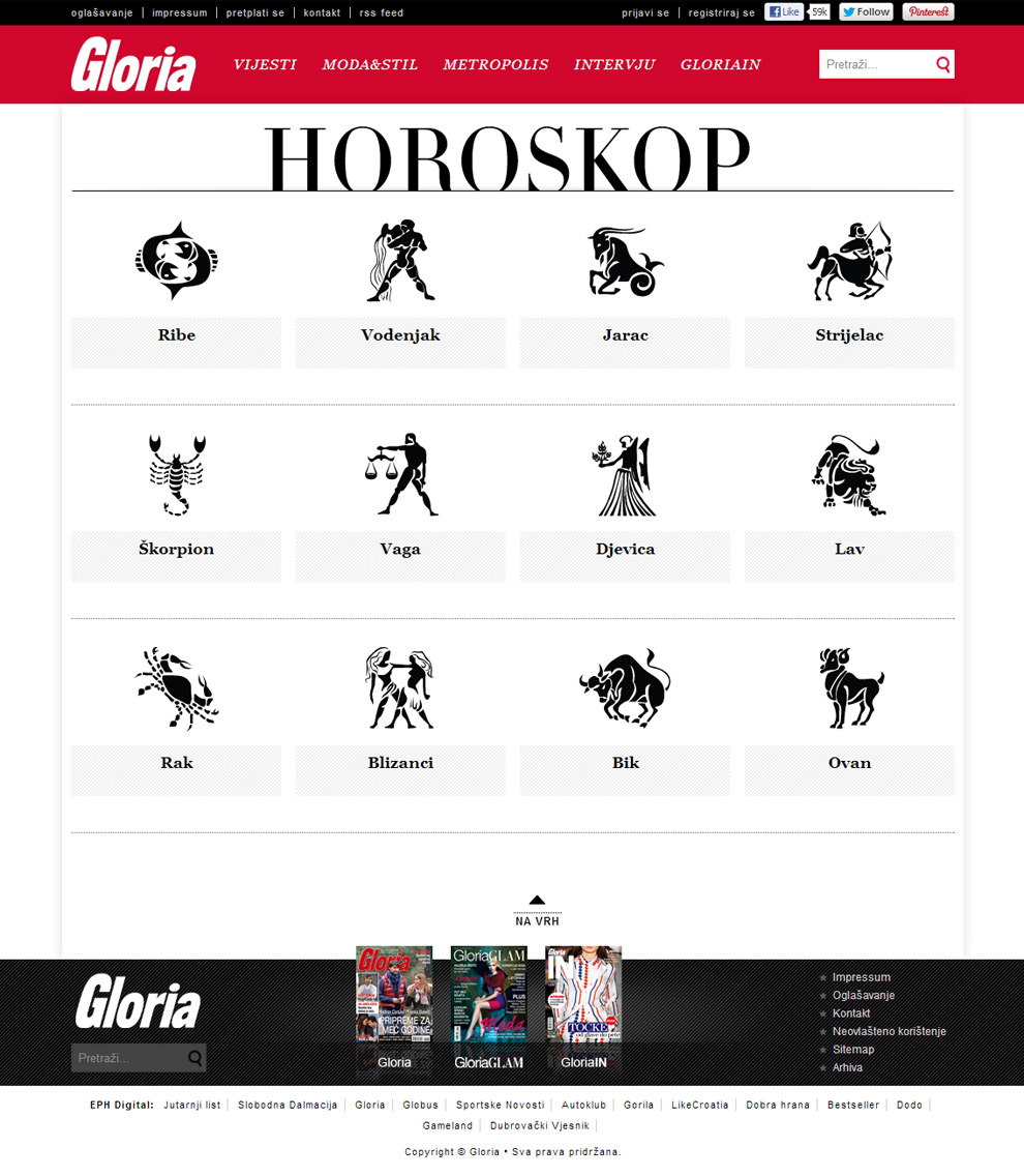 Horoscope page